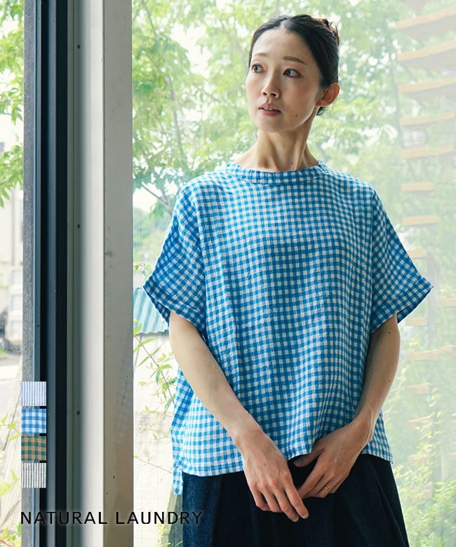 NATURAL LAUNDRY(ナチュラルランドリー) 先染めリネンドルマンT