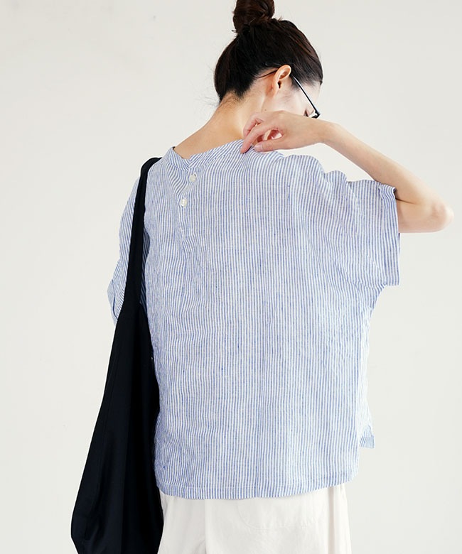 NATURAL LAUNDRY(ナチュラルランドリー) 先染めリネンドルマンT