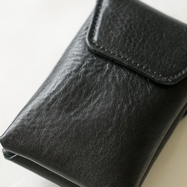 保存袋あり】CLEDRAN(クレドラン)別注 INDE CARD HOLDER ミニレザー 