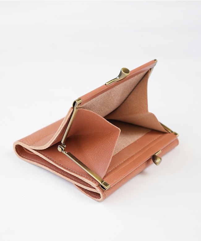 イルビゾンテ Il Bisonte がま口財布 二つ折り財布 C0423 P