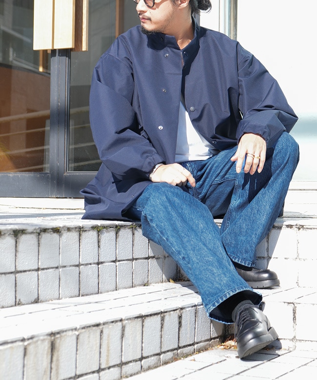 251-91507]EVCON(エビコン) 1TUCK BAGGY DENIM BIO 1タック