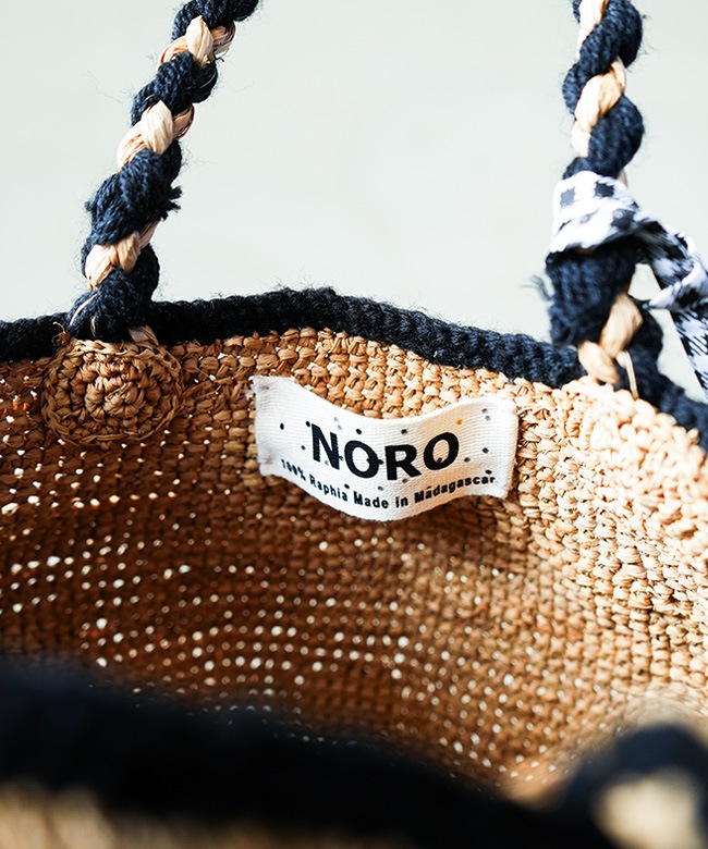 madrague6]【付属品あり】NORO(ノロ) ドットかごバッグ / トート