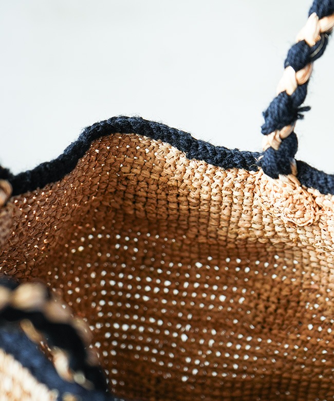 madrague6]【付属品あり】NORO(ノロ) ドットかごバッグ / トートバッグ