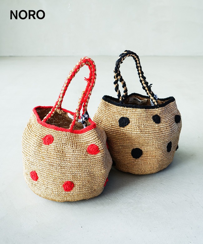 ノロnoro カゴバッグ 楽天市場】[madrague-damier]【ポーチ付属】NORO(ノロ) かご
