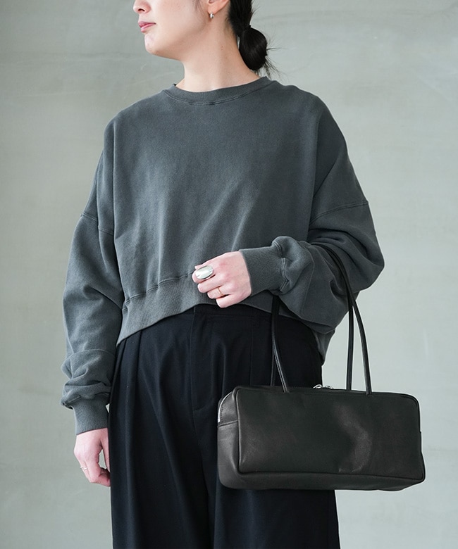 sky's momブラックM M174]【保存袋付き】MORMYRUS(モルミルス) グロスレザー ロング