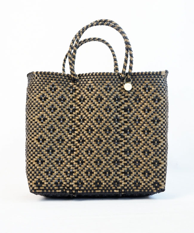 レトラ　メルカドバッグ　ブラウン 編み込み かごバッグ Letra(レトラ) MERCADO BAG ROMBO (S) メルカドバッグ ロンボ マルシェ
