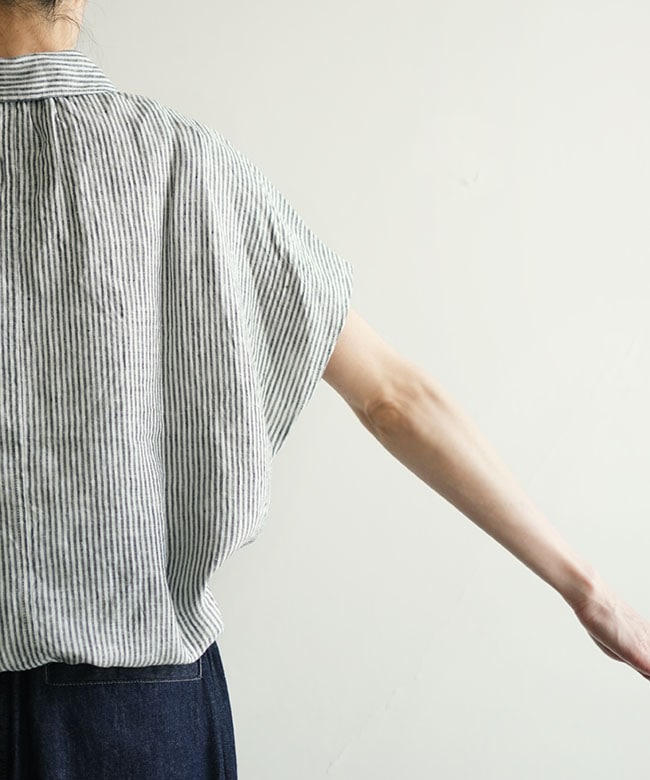 NATURAL LAUNDRY(ナチュラルランドリー) 先染めリネンレイシャツ