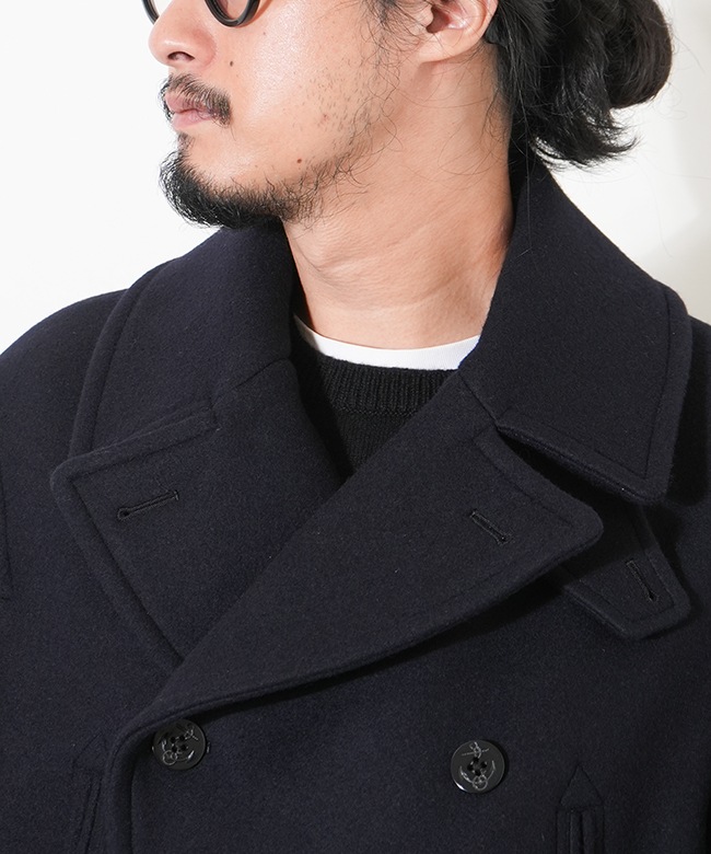取扱店舗限定 blurhms 新品 WOOL MELTON 10B PEA COAT 定価108900円