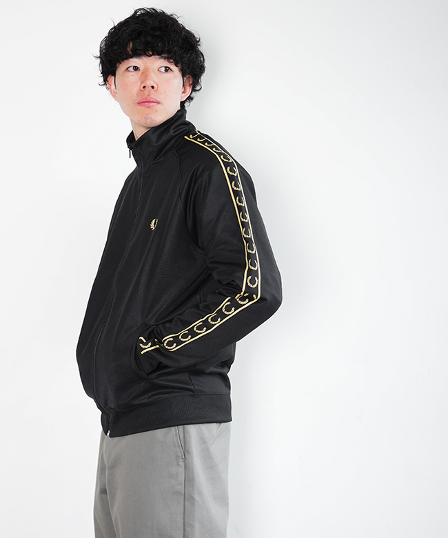 J5557]FRED PERRY(フレッドペリー) Contrast Tape Track Jacket