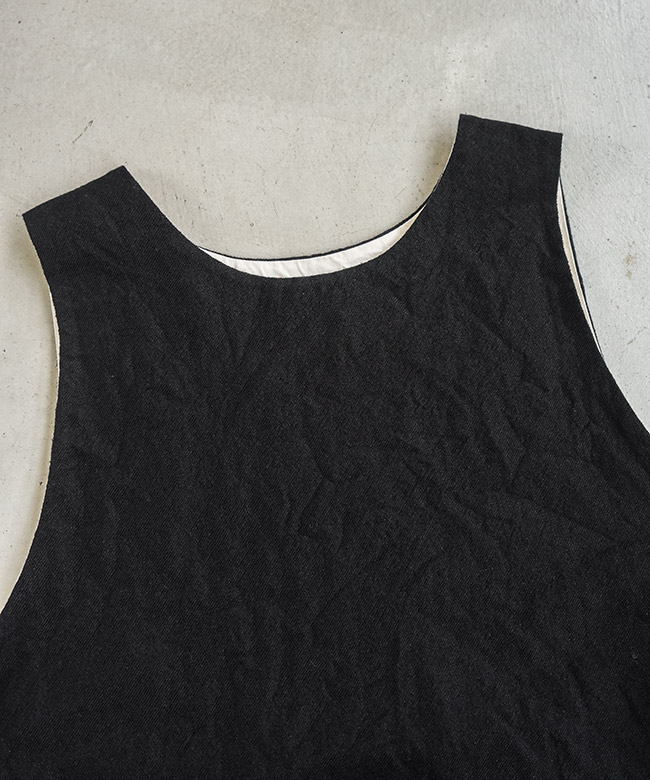 VC-2804]Veritecoeur(ヴェリテクール) ウールリネンリバーシブルベスト