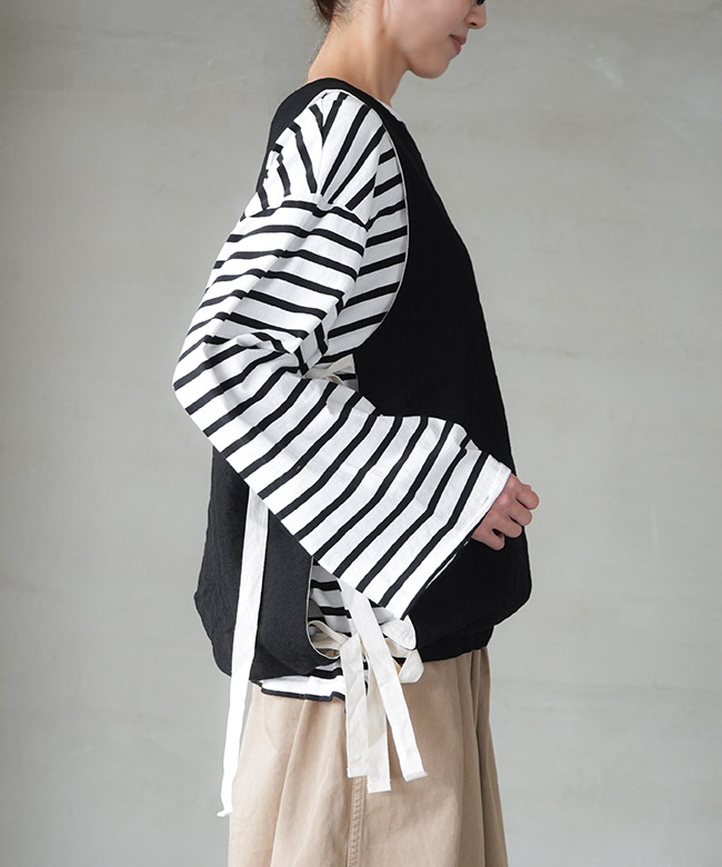 VC-2804]Veritecoeur(ヴェリテクール) ウールリネンリバーシブルベスト