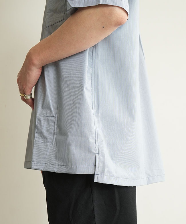 nonnative(ノンネイティブ) VOYAGER S/S SHIRT P/R HAIRLINE STRIPE