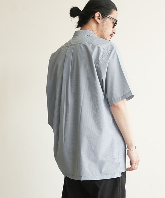 nonnative(ノンネイティブ) VOYAGER S/S SHIRT P/R HAIRLINE STRIPE
