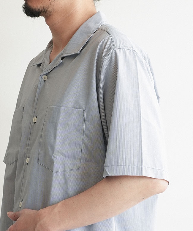 nonnative(ノンネイティブ) VOYAGER S/S SHIRT P/R HAIRLINE STRIPE