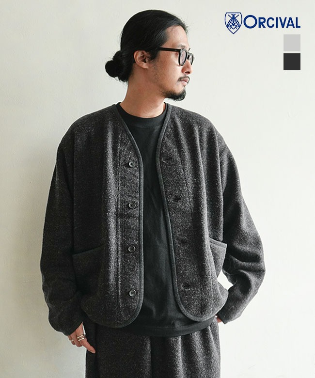 ORCIVAL(オーシバル/オーチバル) Men's Napping Brushed Fleece V Neck