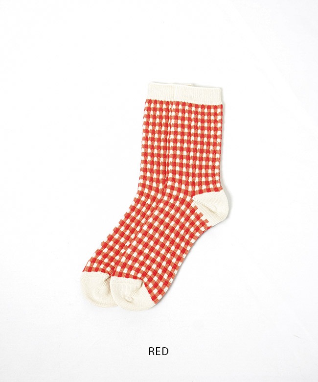 ROTOTO (ロトト) GINGHAM CHECK SOCKS ギンガムチェックソックス 靴下