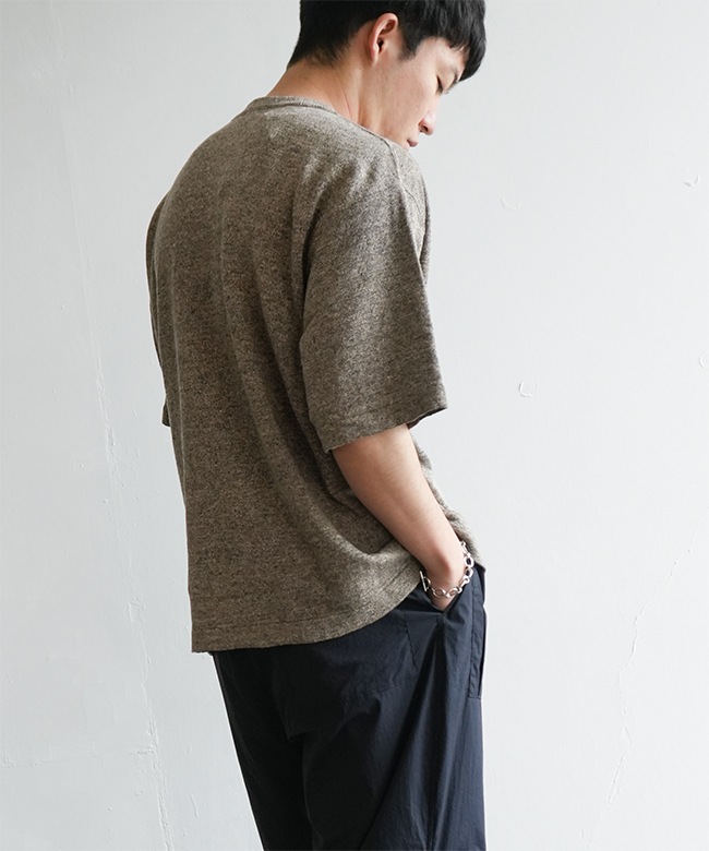 SALE 50%OFF】[2501-013]crepuscule(クレプスキュール) Linen S/S T