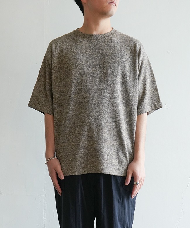 SALE 50%OFF】[2501-013]crepuscule(クレプスキュール) Linen S/S T