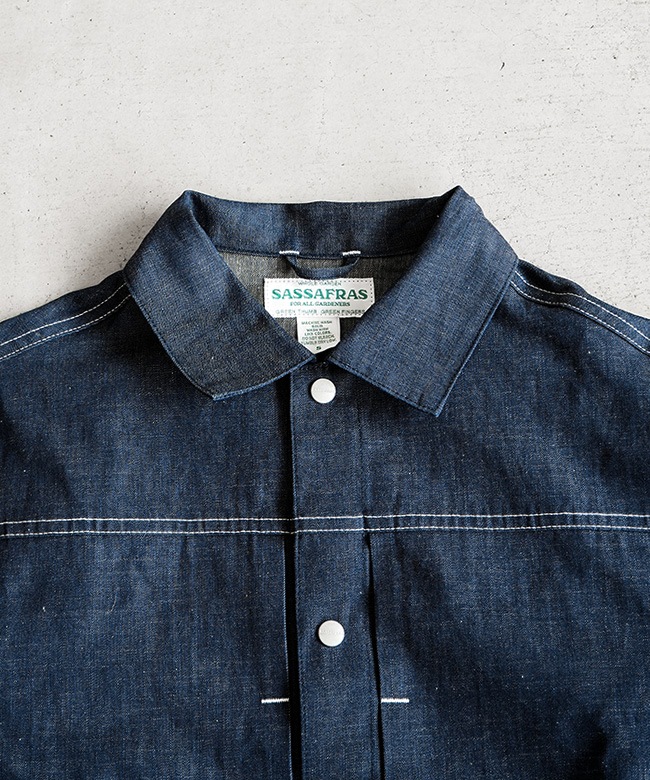 SASSAFRAS(ササフラス) Gardener Jacket / 8oz ミリタリー Denim