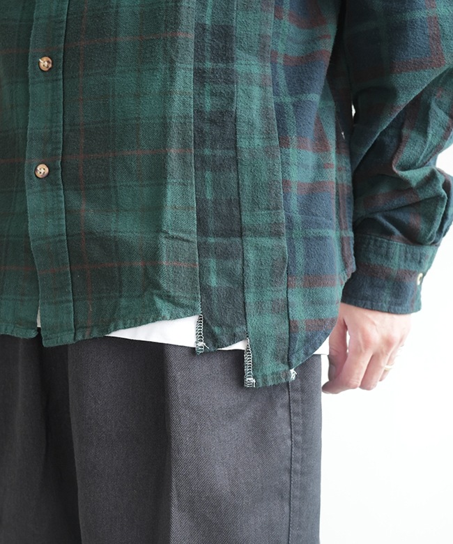 RW394]Rebuild by Needles(リビルドバイニードルズ) Flannel Shirt