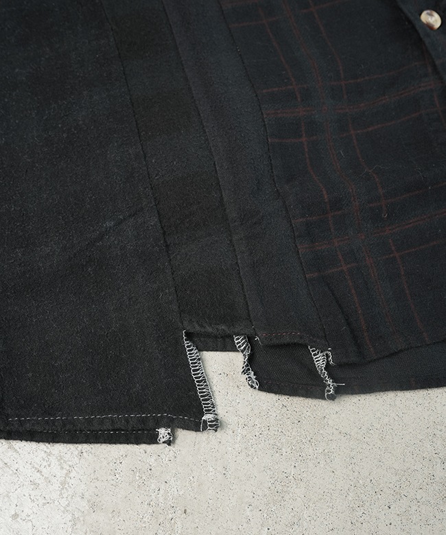 Rebuild by Needles チェック柄 長袖シャツ M Rebuild by Needles(リビルドバイニードルズ) Flannel Shirt -> 7 Cuts