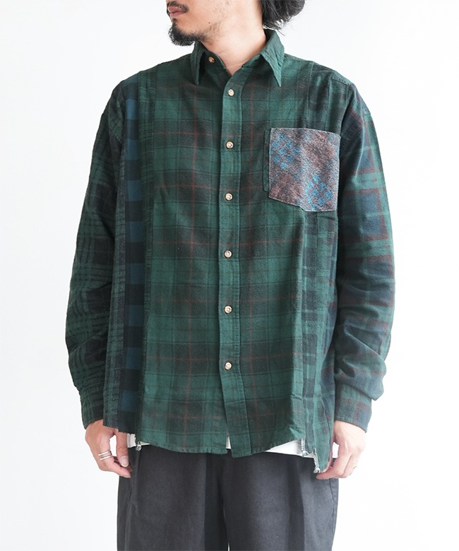 Rebuild by needles リメイク ネルシャツ Rebuild by Needles(リビルドバイニードルズ) Flannel Shirt -> 7 Cuts