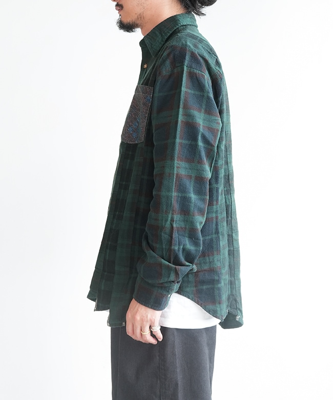 RW394]Rebuild by Needles(リビルドバイニードルズ) Flannel Shirt