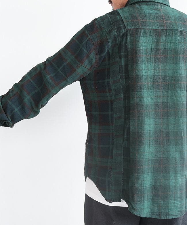 RW394]Rebuild by Needles(リビルドバイニードルズ) Flannel Shirt