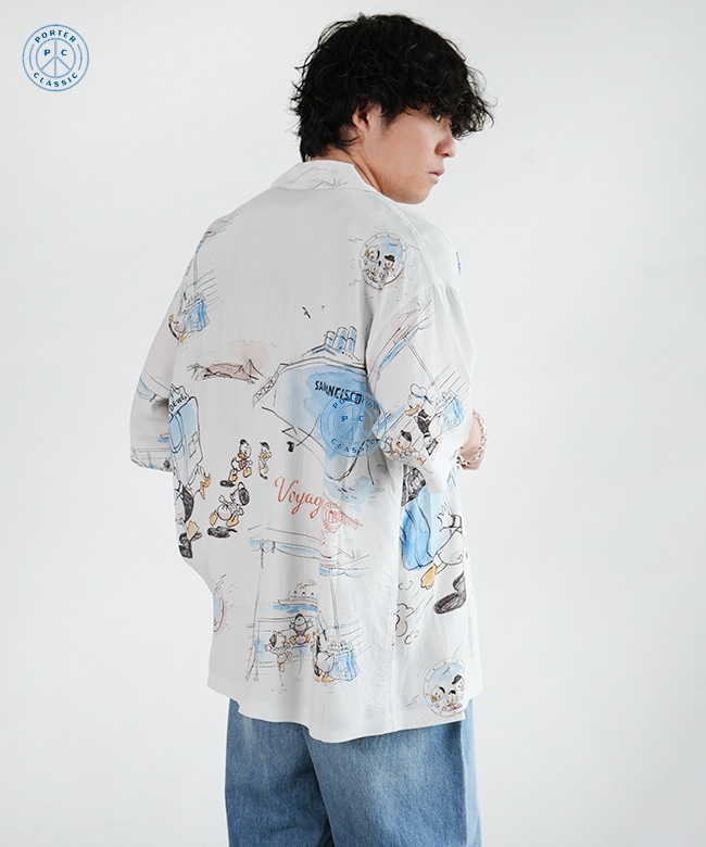 Porter Classic アロハ シャツ SERGIO LEONE グレー Porter Classic アロハ シャツ SERGIO LEONE グレー ポーター