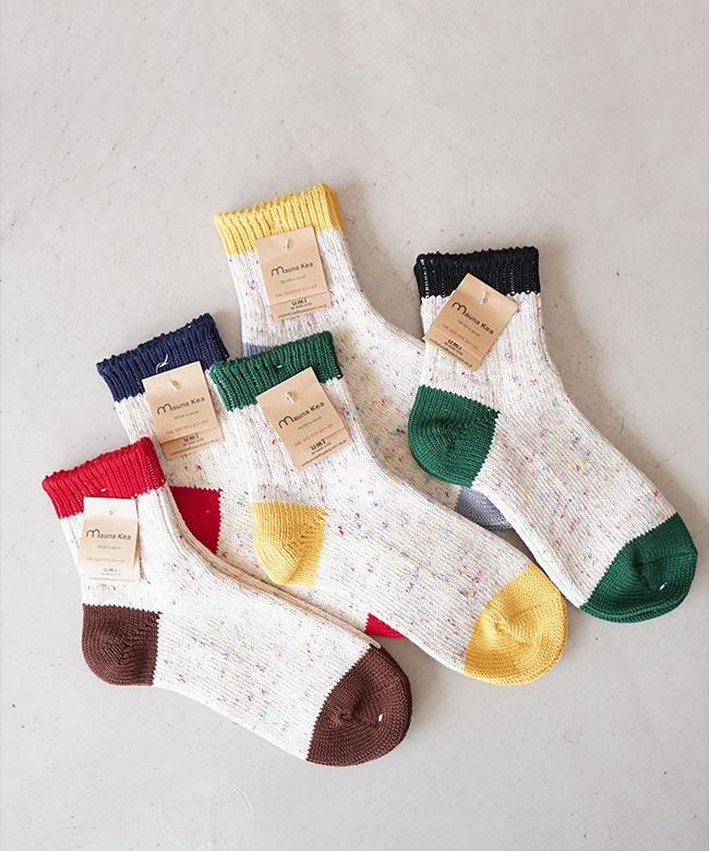 206515]Mauna kea(マウナケア) カラーネップ3面切り替えソックス