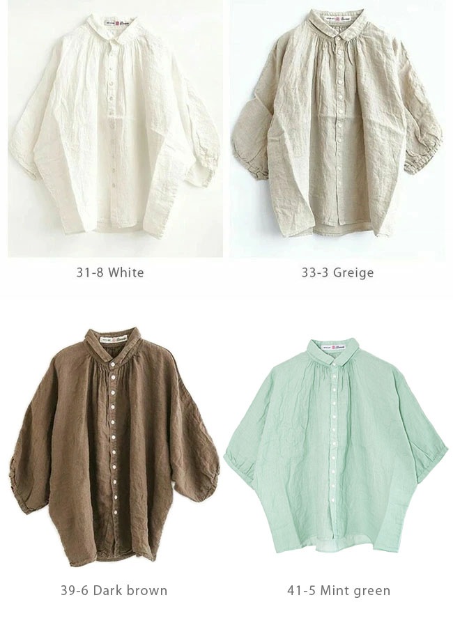 Brocante(ブロカント) WOODY限定色あり リネンキャンバスグランシャツ