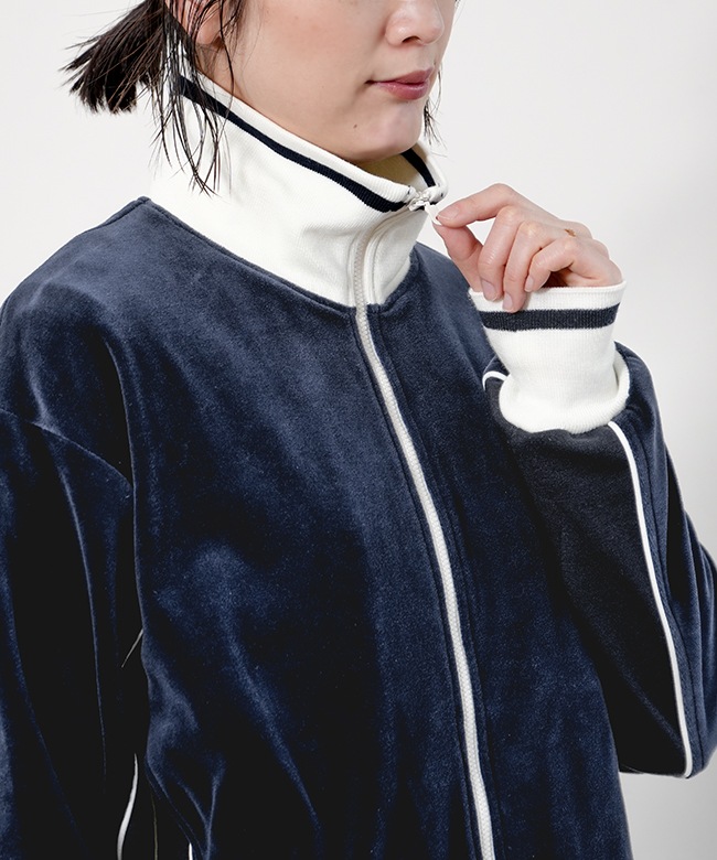 25SMAJK02]THE SHINZONE(ザ シンゾーン) VELOUR TRACK JACKET ベロア