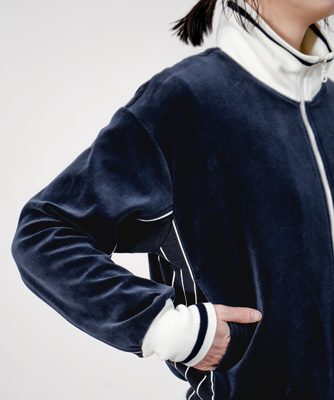 25SMAJK02]THE SHINZONE(ザ シンゾーン) VELOUR TRACK JACKET ベロア