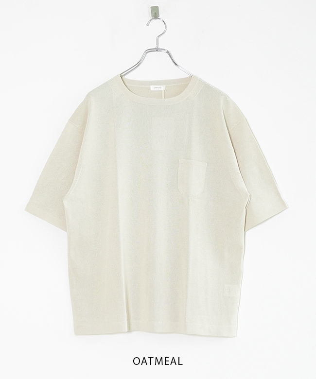 SALE 50%OFF】[2501-015]crepuscule (クレプスキュール) Washi Knit T