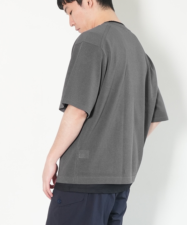 SALE 50%OFF】[2501-015]crepuscule (クレプスキュール) Washi Knit T