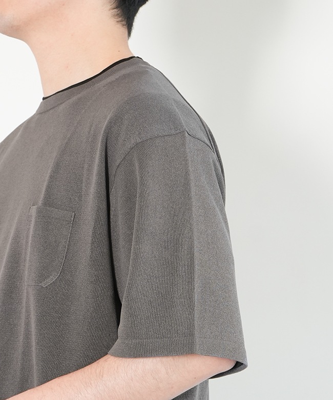 SALE 50%OFF】[2501-015]crepuscule (クレプスキュール) Washi Knit T