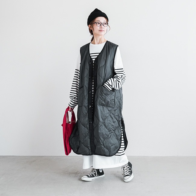◇【訳あり/50%OFF】[poche-quilt-vest]solamonat poche