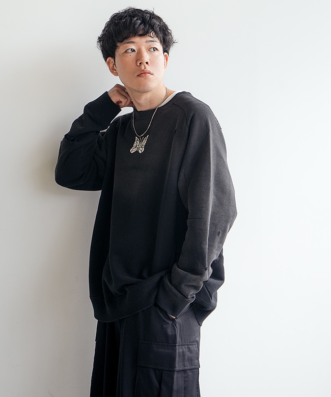 needlesスゥェット RW336]NEEDLES(ニードルズ) Deconstructed Sweat Shirt - Cotton