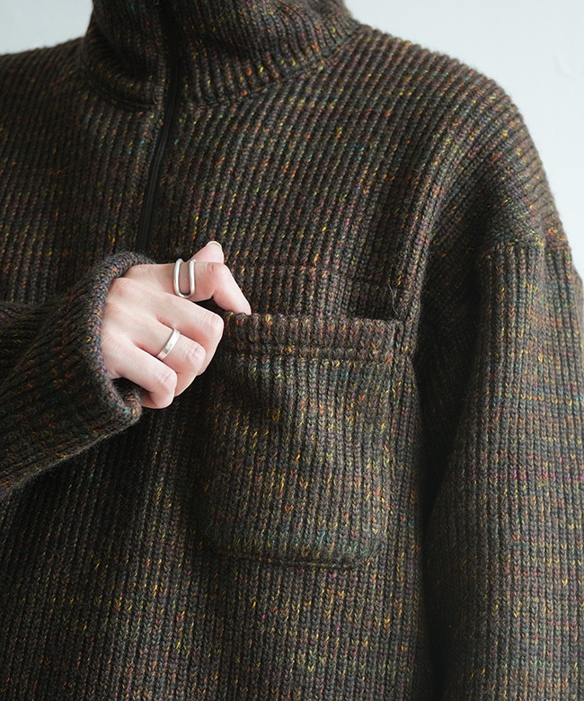 RV074]ENGINEERED GARMENTS(エンジニアド ガーメンツ) Zip Mock Neck