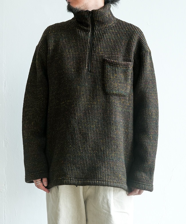 RV074]ENGINEERED GARMENTS(エンジニアド ガーメンツ) Zip Mock Neck