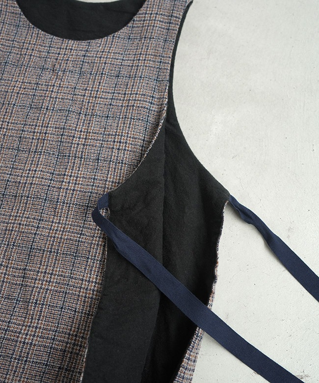 ヴェリテクール　グレンチェックリバーシブルベスト　vc-2806　試着のみ VC-2806<br>グレンチェックリバーシブルベスト - COLLECTION
