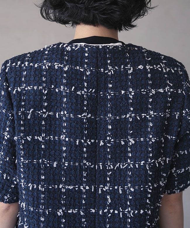 THE SHINZONE(ザ シンゾーン) TWEED HALF SLEEVE JACKET ツイード