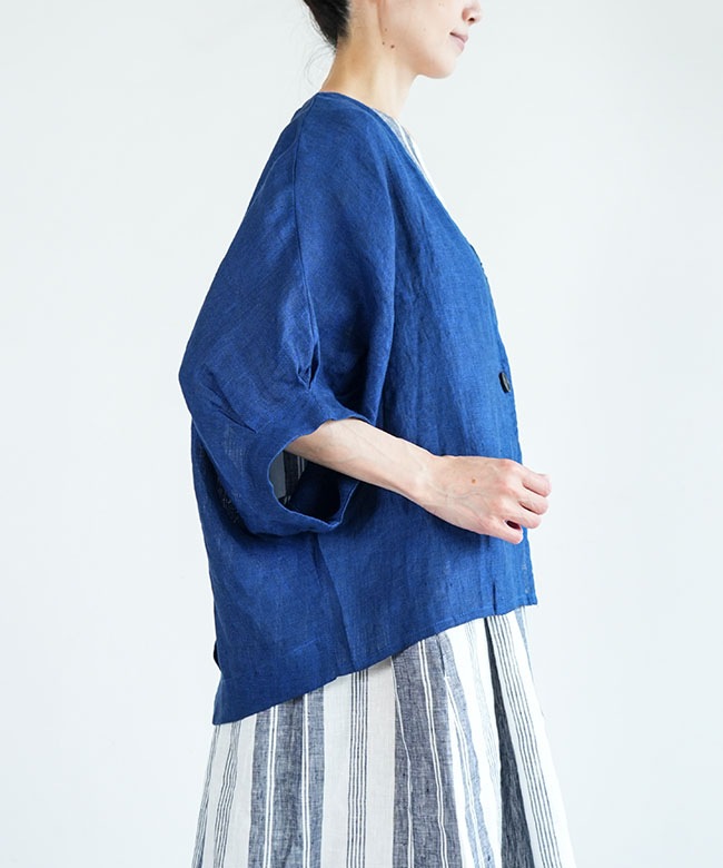 blue willow(ブルーウィロー)Lシングルガーゼハオリ レディース リネン