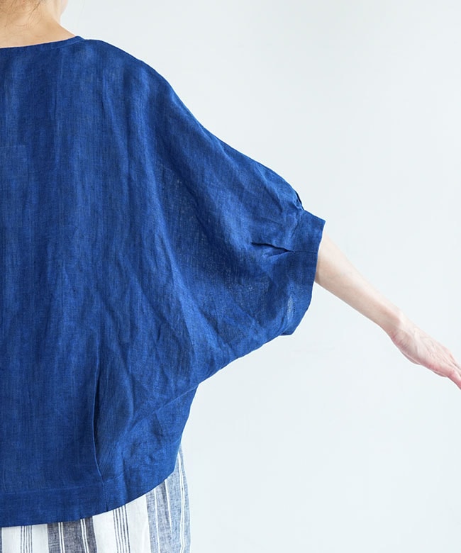 blue willow(ブルーウィロー)Lシングルガーゼハオリ レディース リネン
