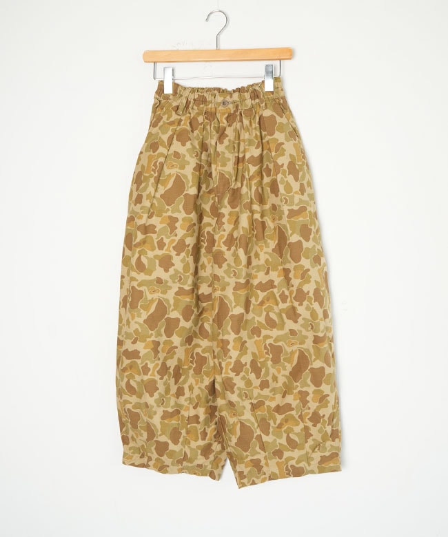 HARVESTY(ハーベスティ)BACK-SATIN CIRCUS PANTS バックサテンプリント