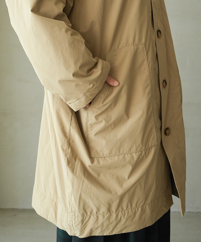 ◇ DANTON(ダントン)WOMEN'S PEACH TAFFETA INSULATION HOODED COAT