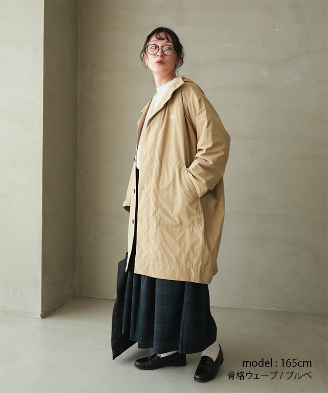 ◇ DANTON(ダントン)WOMEN'S PEACH TAFFETA INSULATION HOODED COAT