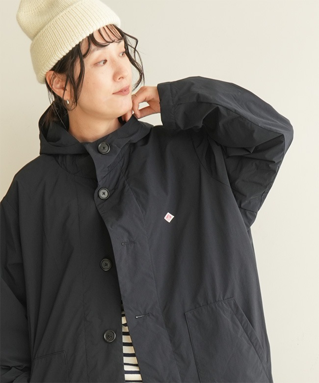 ◇ DANTON(ダントン)WOMEN'S PEACH TAFFETA INSULATION HOODED COAT