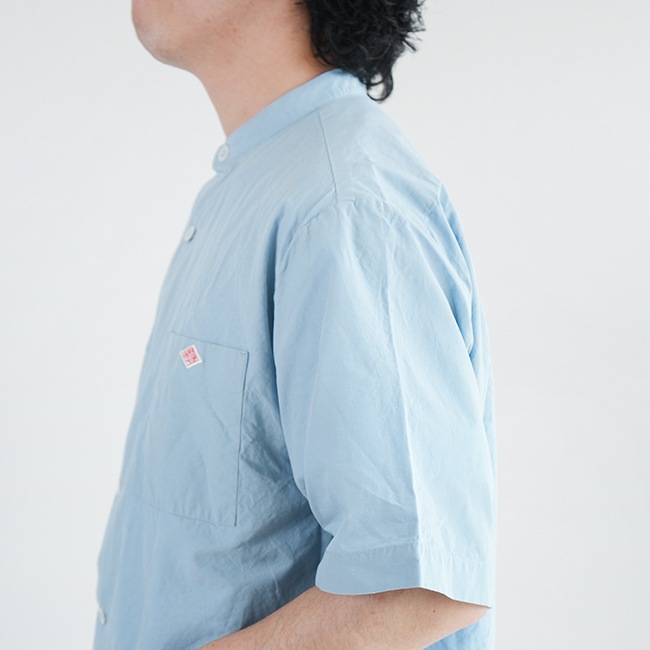 ◇[JD-3788SCL]DANTON(ダントン) BAND COLLAR SHIRT S/S(バンドカラー