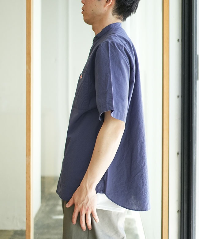 ◇DANTON(ダントン) BAND COLLAR SHIRT S/S バンドカラーシャツ